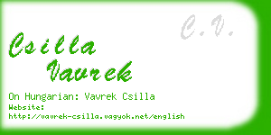 csilla vavrek business card